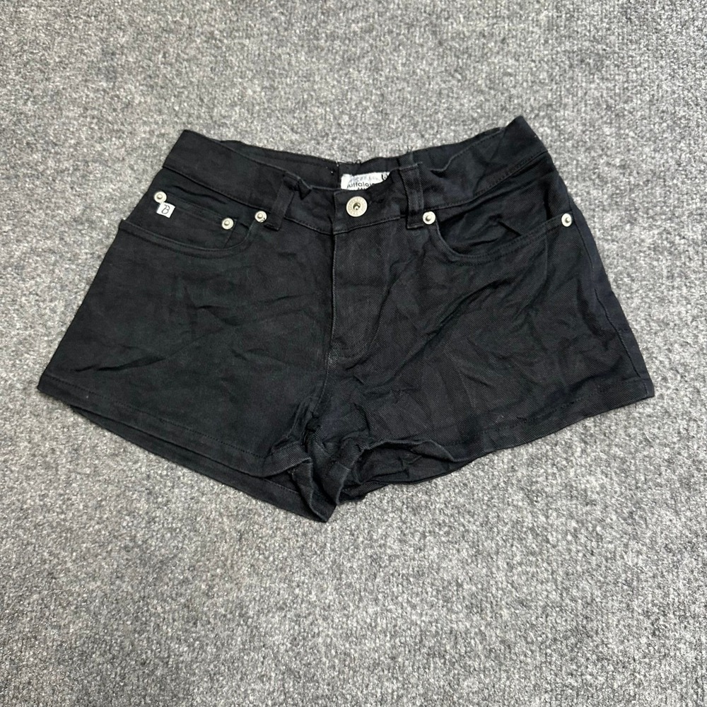 Buffalo Denim Shorts Womens Size 26 Black Casual Stretch Five Pocket Mini